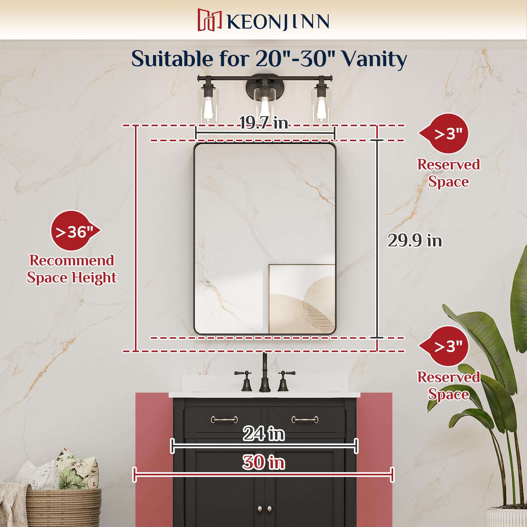 Keonjinn integrated slot design with French cleat enables secure mounting.
