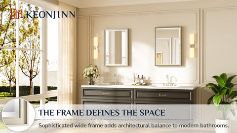 Keonjinn aluminum frame resists moisture for humid bathrooms