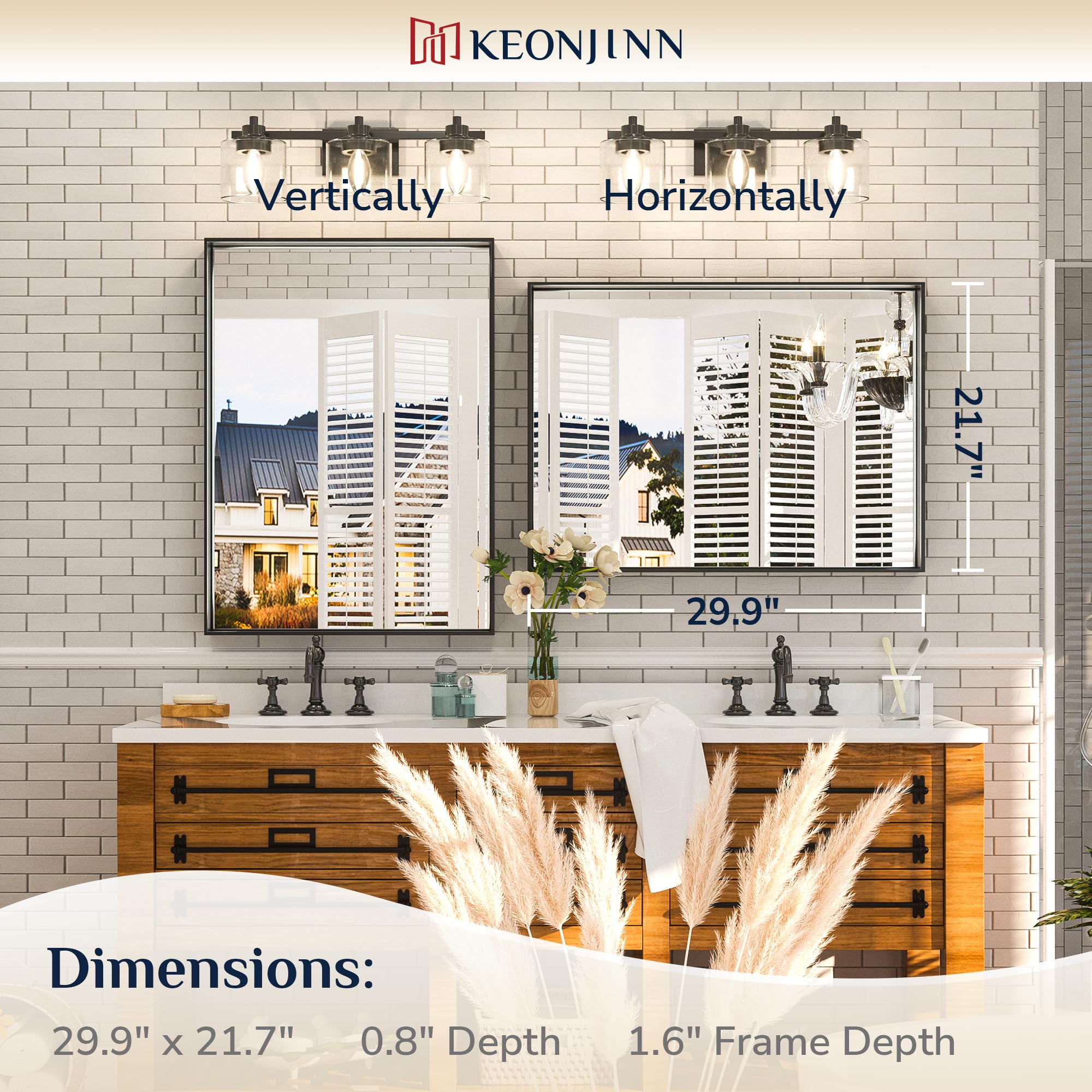 Keonjinn packaged mirror protection ensures safe delivery