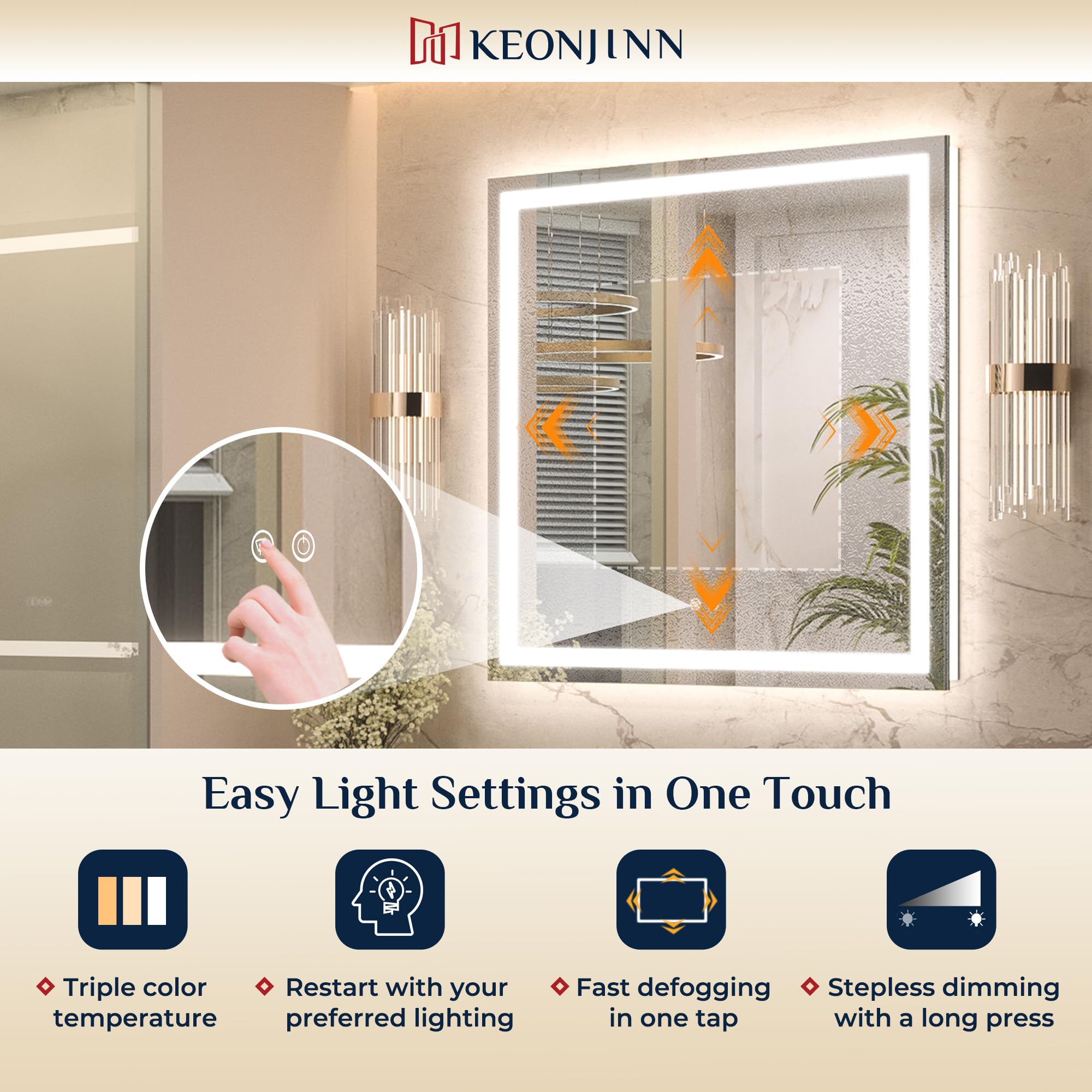 Keonjinn rear panel is waterproof and rust-resistant for long-lasting performance.