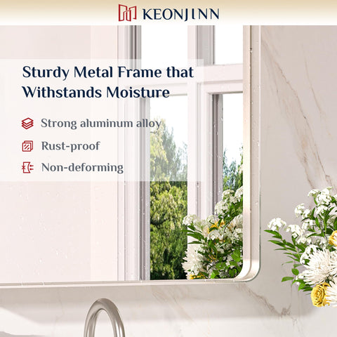 Keonjinn mirror with integrated slot and French cleat enables secure mounting