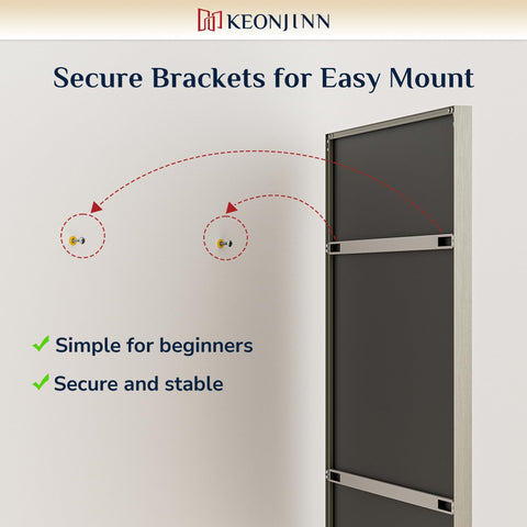 Keonjinn secure packaging protects the mirror during transit.