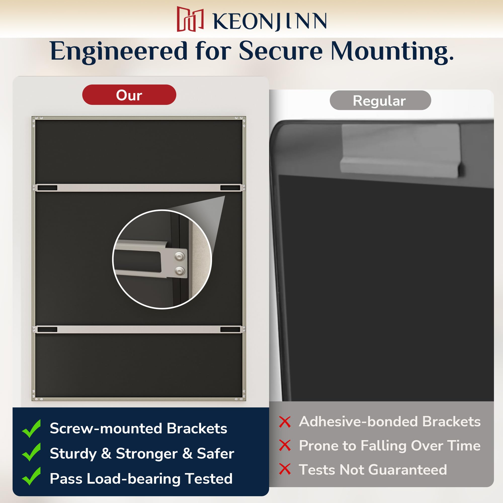 Keonjinn square corner design fits compact spaces.