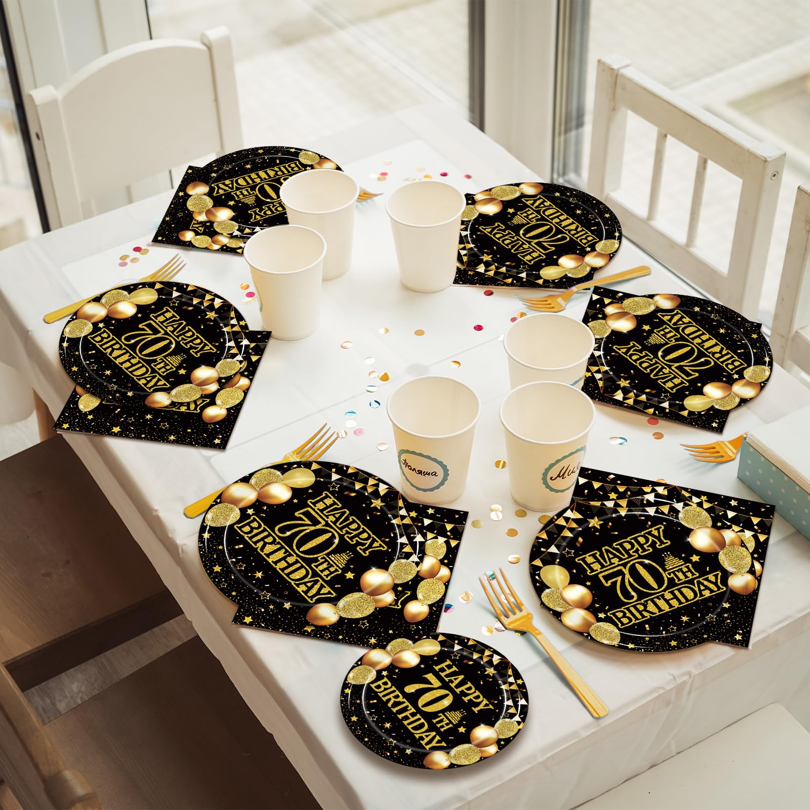 Kepeel black and gold Back in 1956 décor elements, enhancing milestone celebrations.