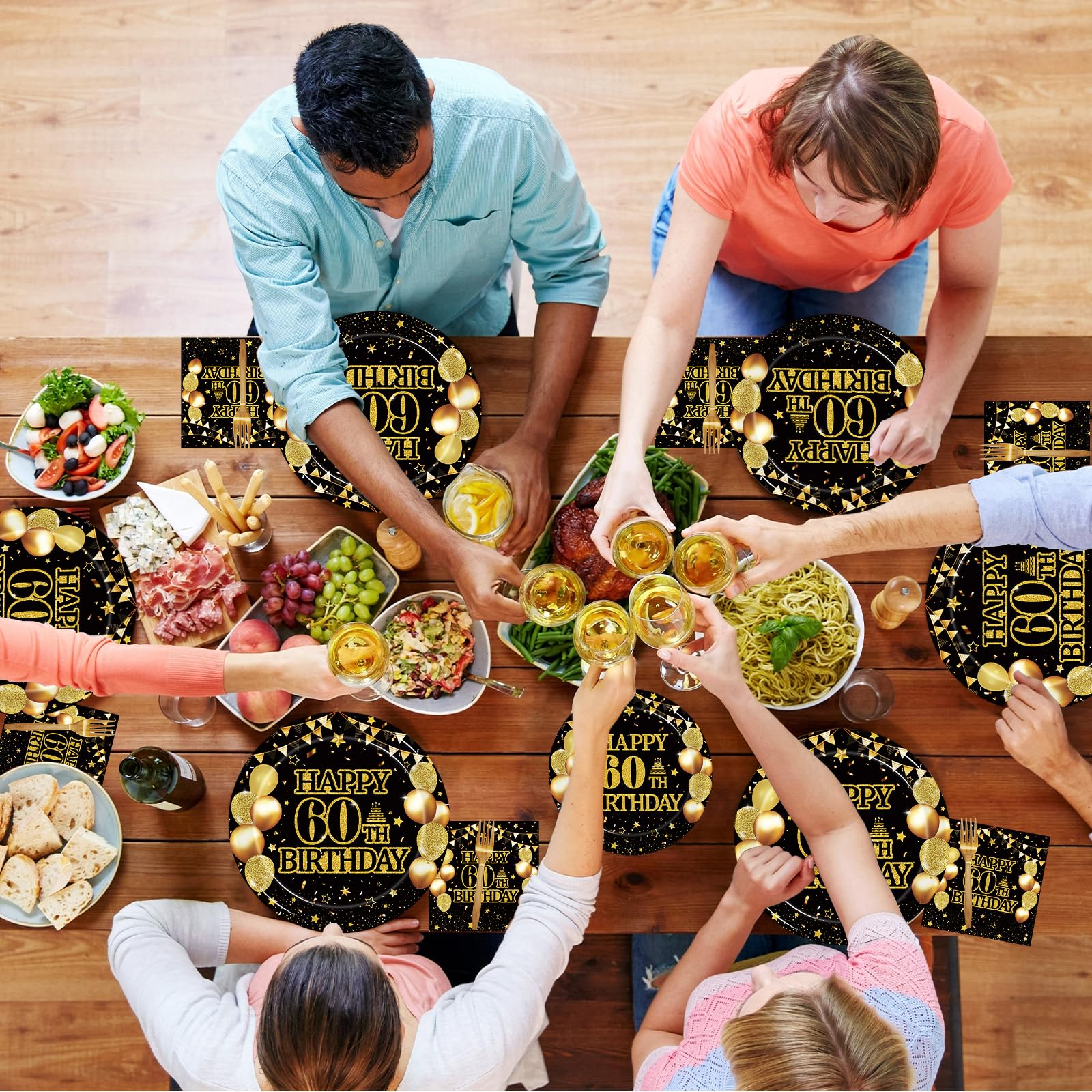 Kepeel Cheers to 60 Years decor for cohesive party styling.