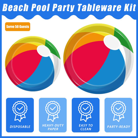 Kepeel summer pool party napkins providing quick cleanup and color