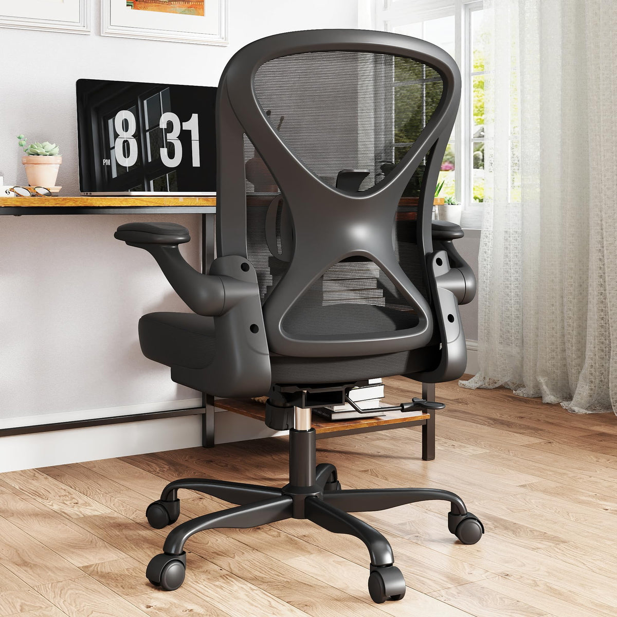 Keratee mesh office chair showing tilt and recline for smooth movement and comfort