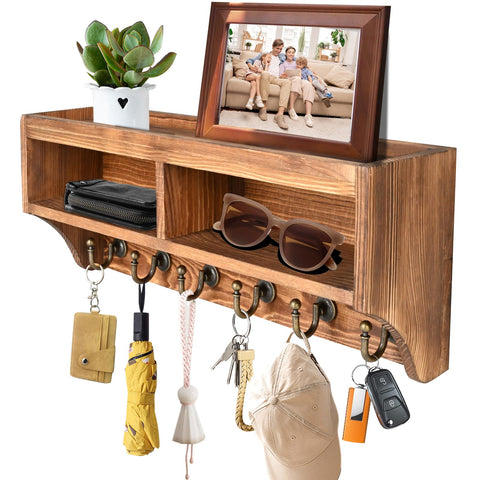 KERESUEDO key holder wall mount with six hooks keeps keys organized and accessible by the entry
