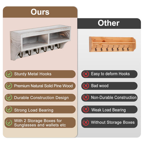 KERESUEDO wooden wall mount features a rustic, durable design.