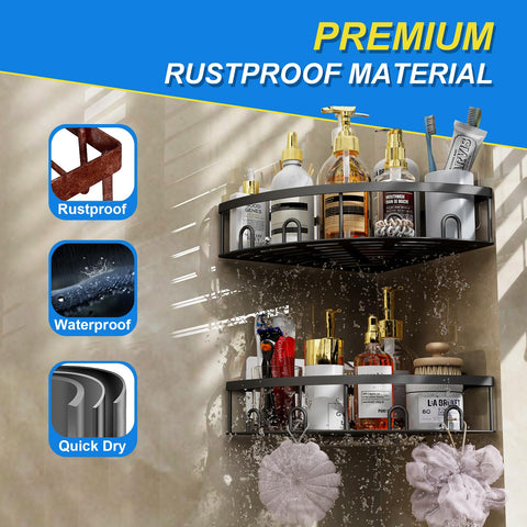 Kerisgo adhesive no-drill mount secures the shelf without wall damage.