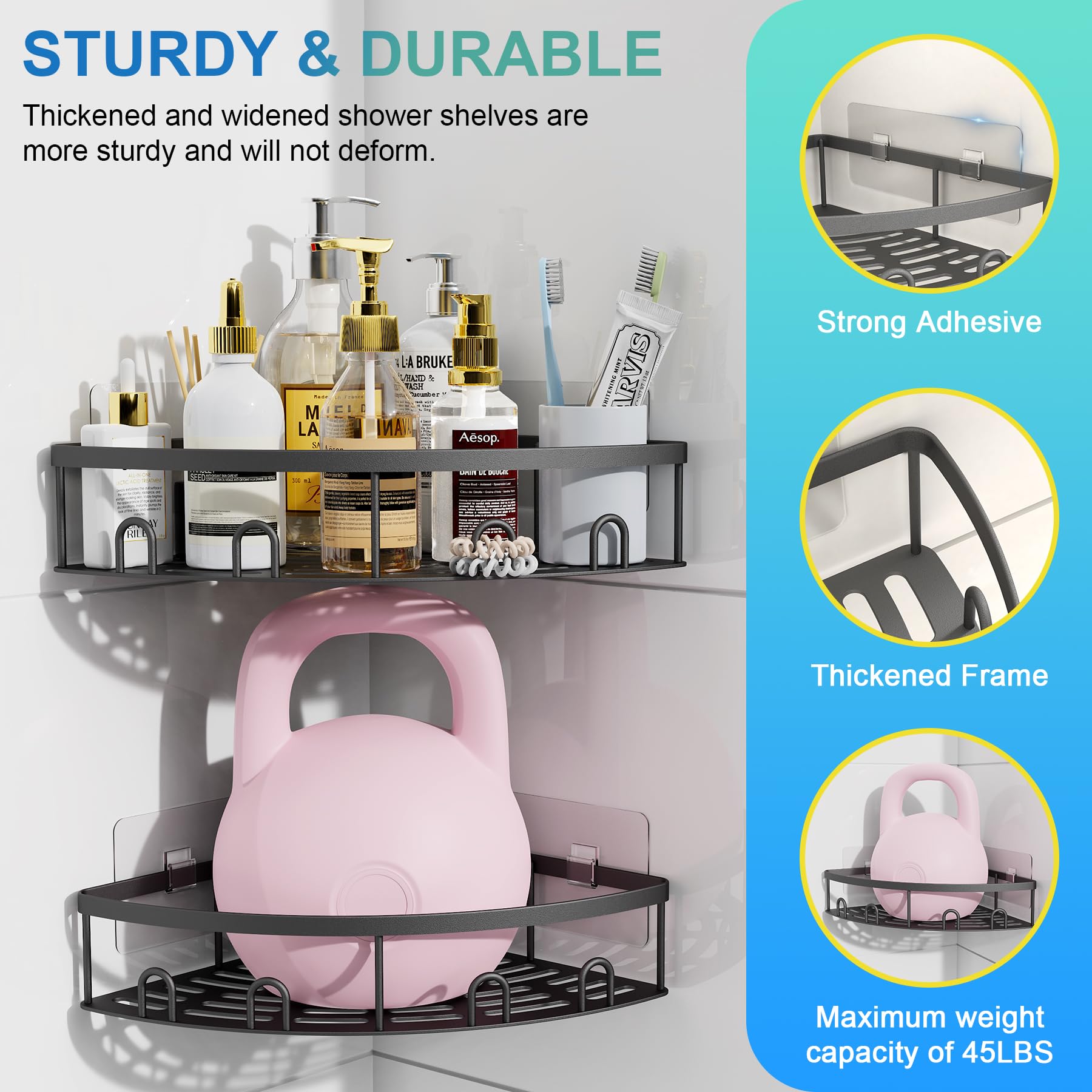 Kerisgo 2-pack provides extra storage for shared bathrooms.