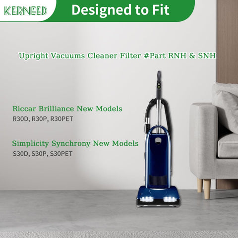 Kerneed 8-pack R30P HEPA bag for Riccar Brilliance reduces release of fine particles