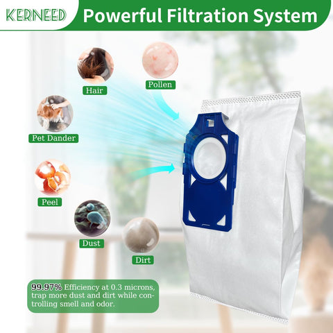Kerneed 8-pack S30P HEPA bag for Simplicity Synchrony secure disposal