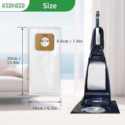 Kerneed 8-pack Type A HEPA bags with a cardboard collar for easy, tight installation.