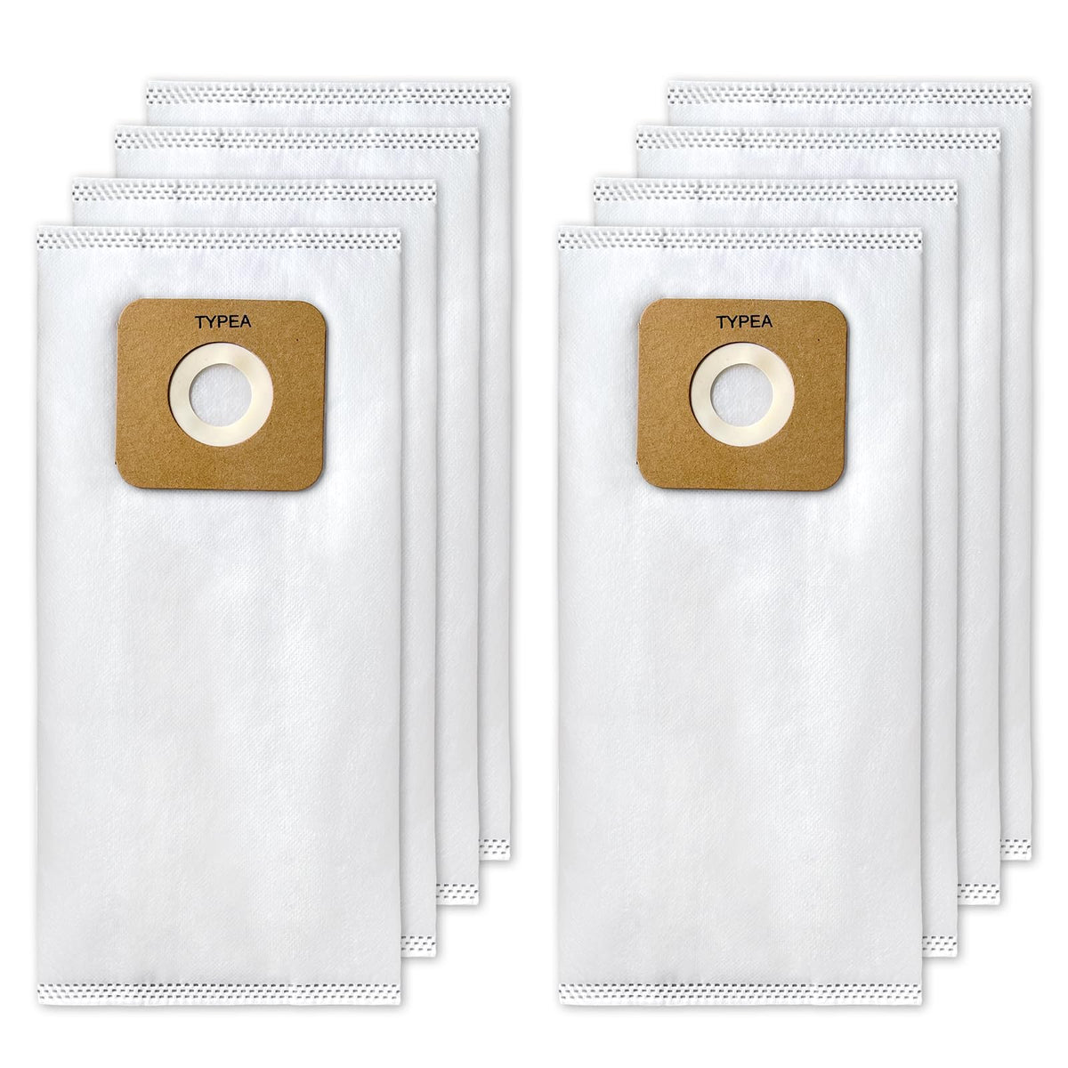 Kerneed 8-pack Type A HEPA bags for Riccar Vibrance — packaging front shows secure fit and dust containment.