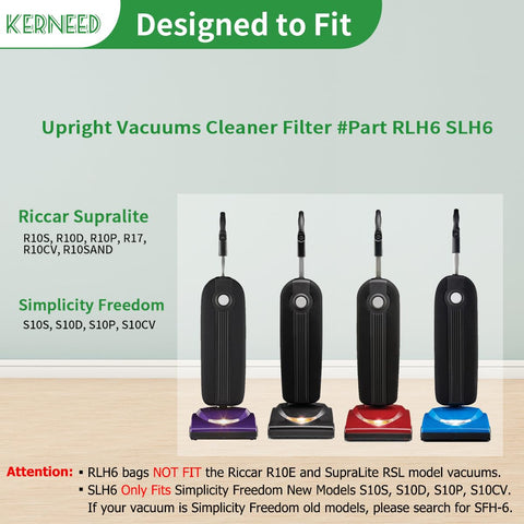Kerneed RLH6 multilayer material traps debris and protects the vacuum motor.