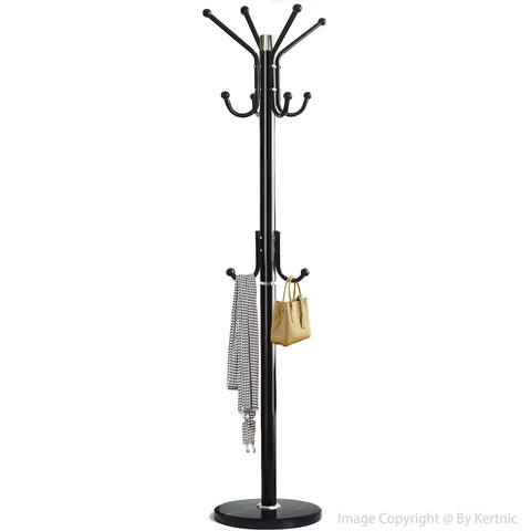 Kertnic coat rack provides versatile storage for coats, bags, and accessories.
