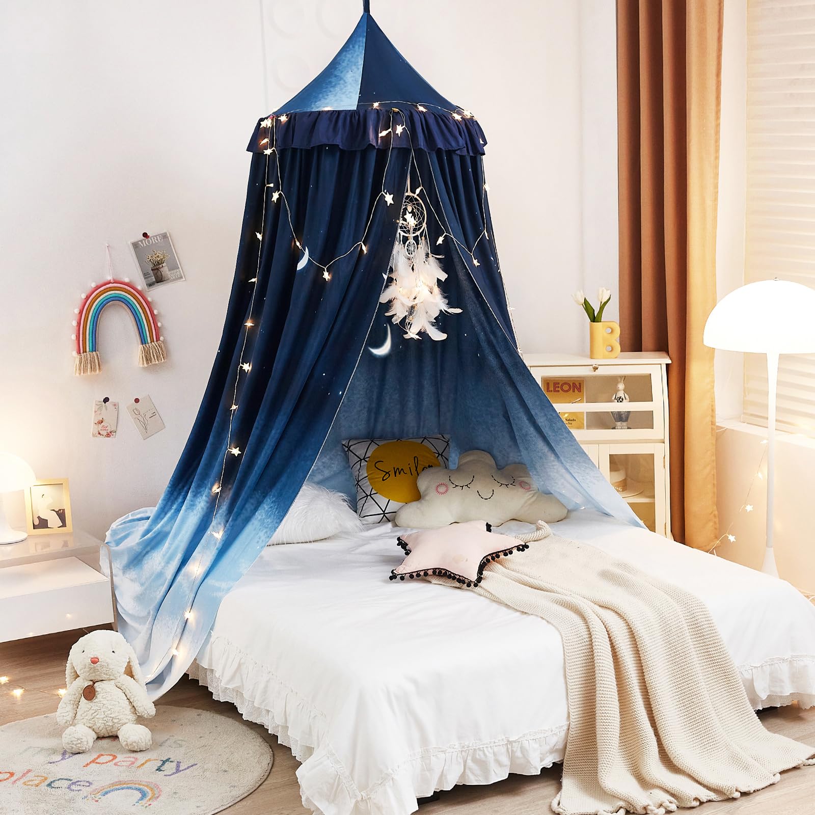 Kertnic Decor Canopy mosquito net keeps insects away during play.
