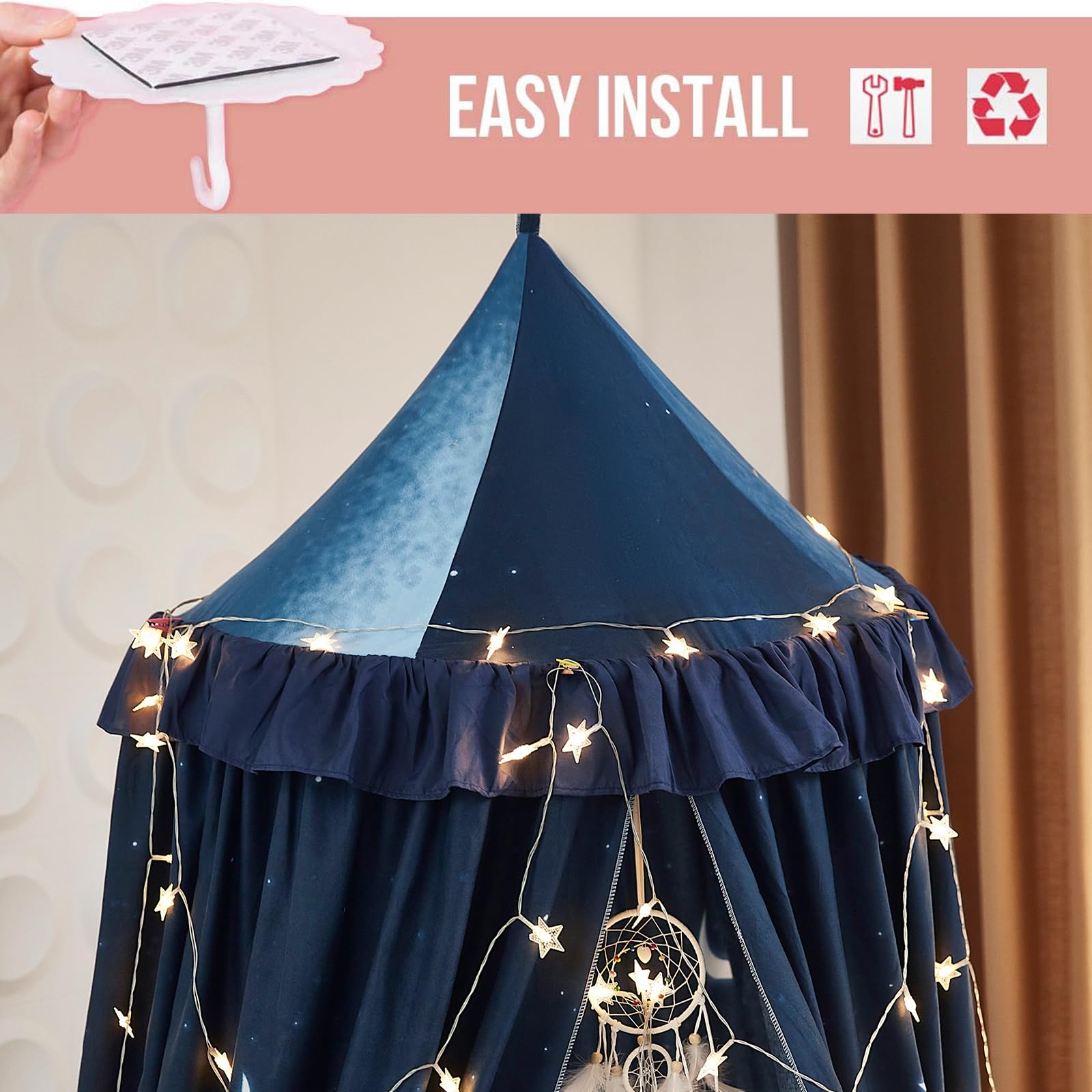 Kertnic Decor Canopy soft fabric offers breathable comfort year round.