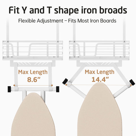 KES Ironing Board Hanger EVA pads protect door from scratches and noise