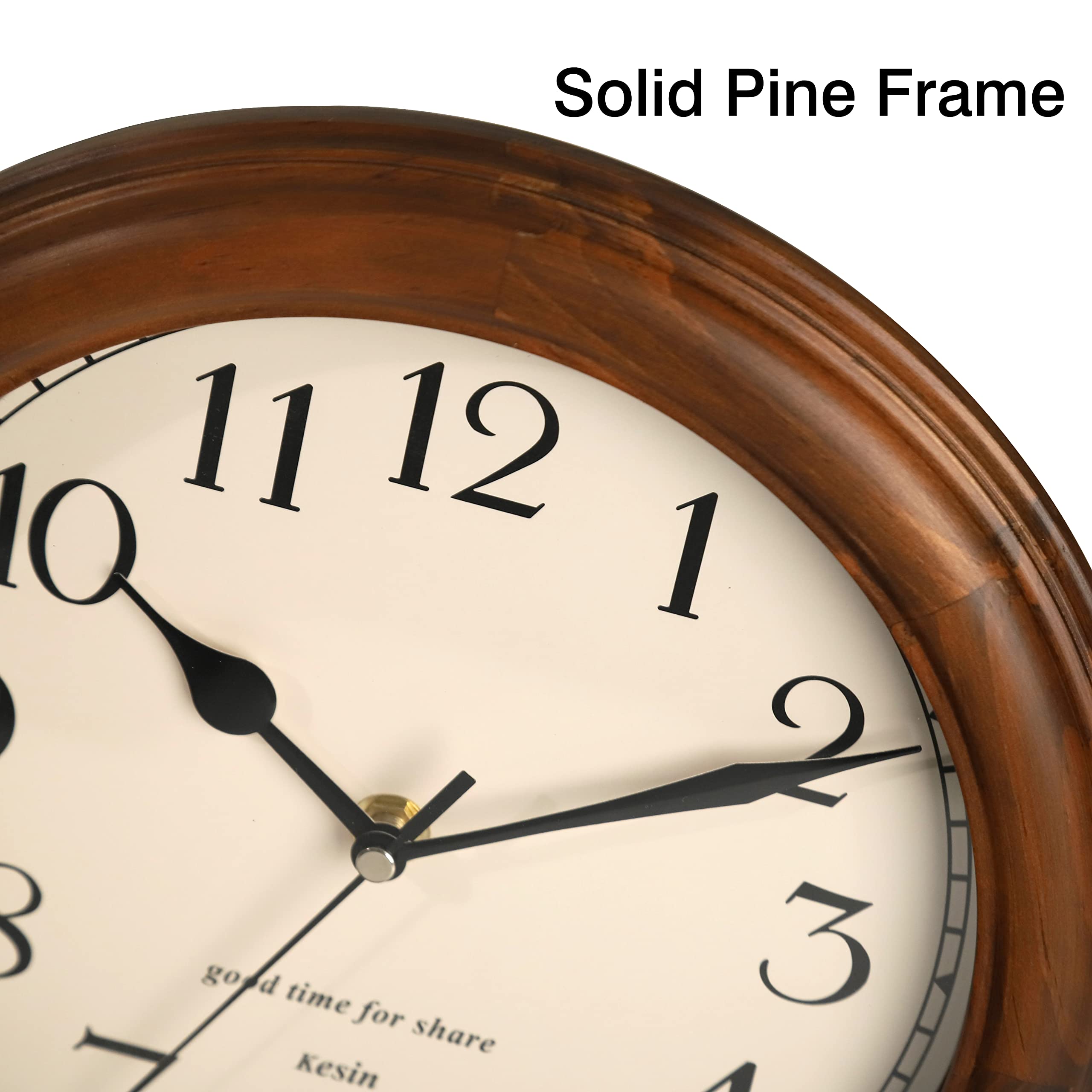 Kesin wooden wall clock retro design displayed on wall for stylish interiors.