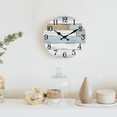 KECYET wall clock enhances decor while resisting moisture-related fade.