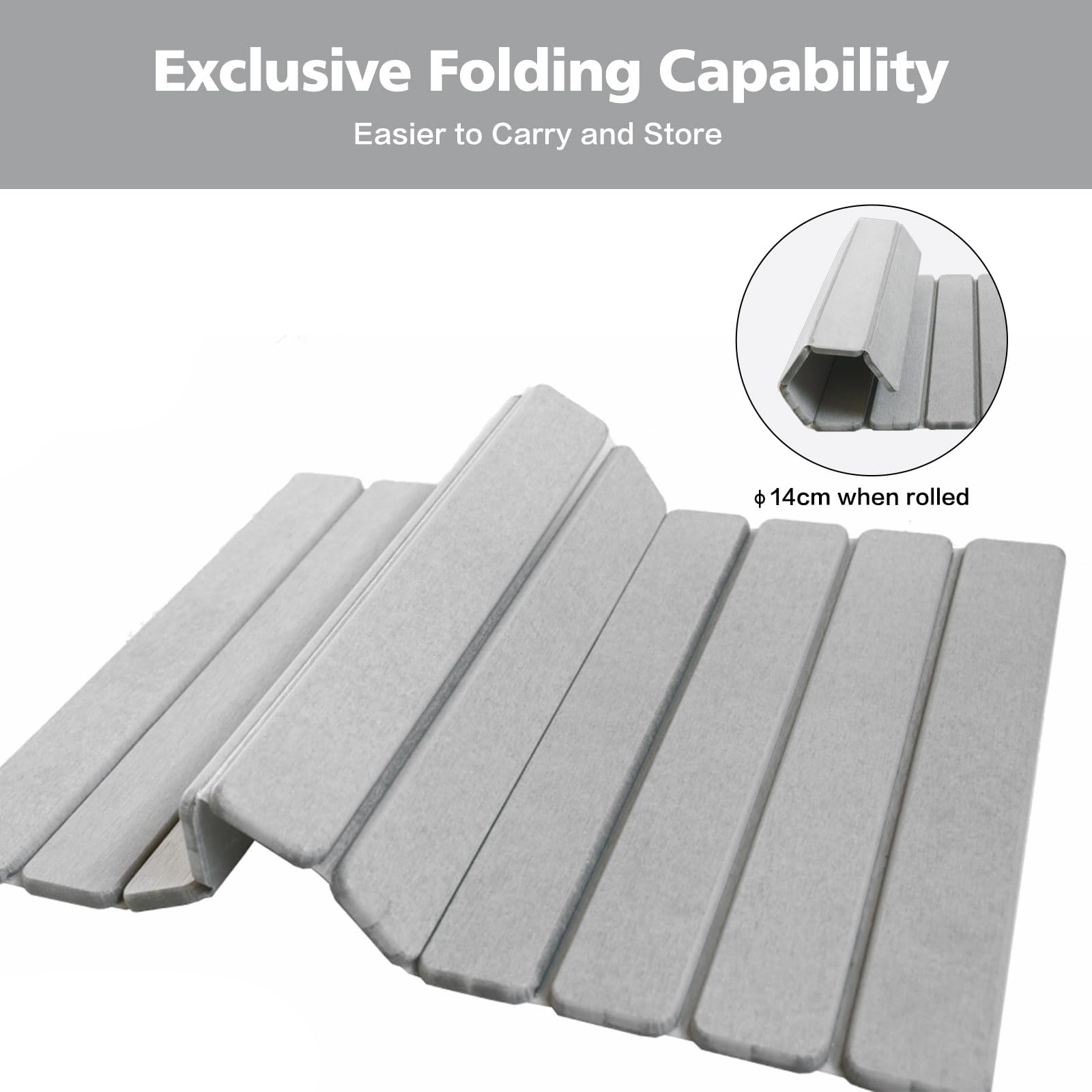 KEYCHAD gray decorative mat complements modern bathrooms with elegant look