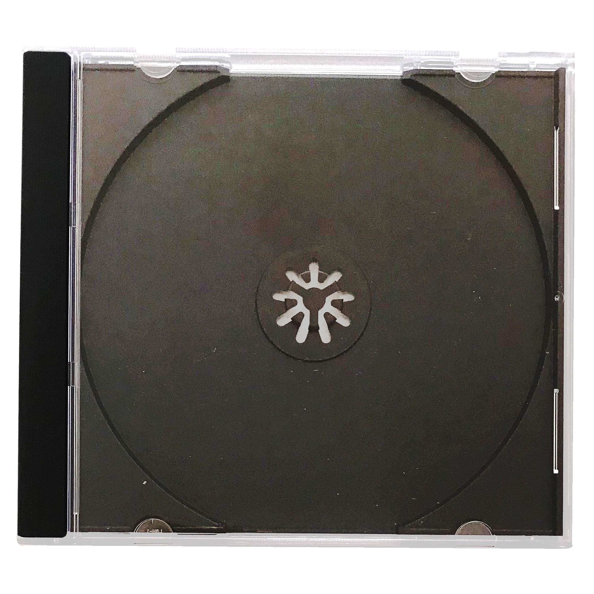KEYIN standard black CD jewel case front view with clear cover for disc visibility
