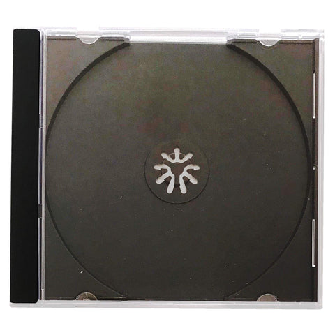 KEYIN standard black CD jewel case front view with clear cover for disc visibility