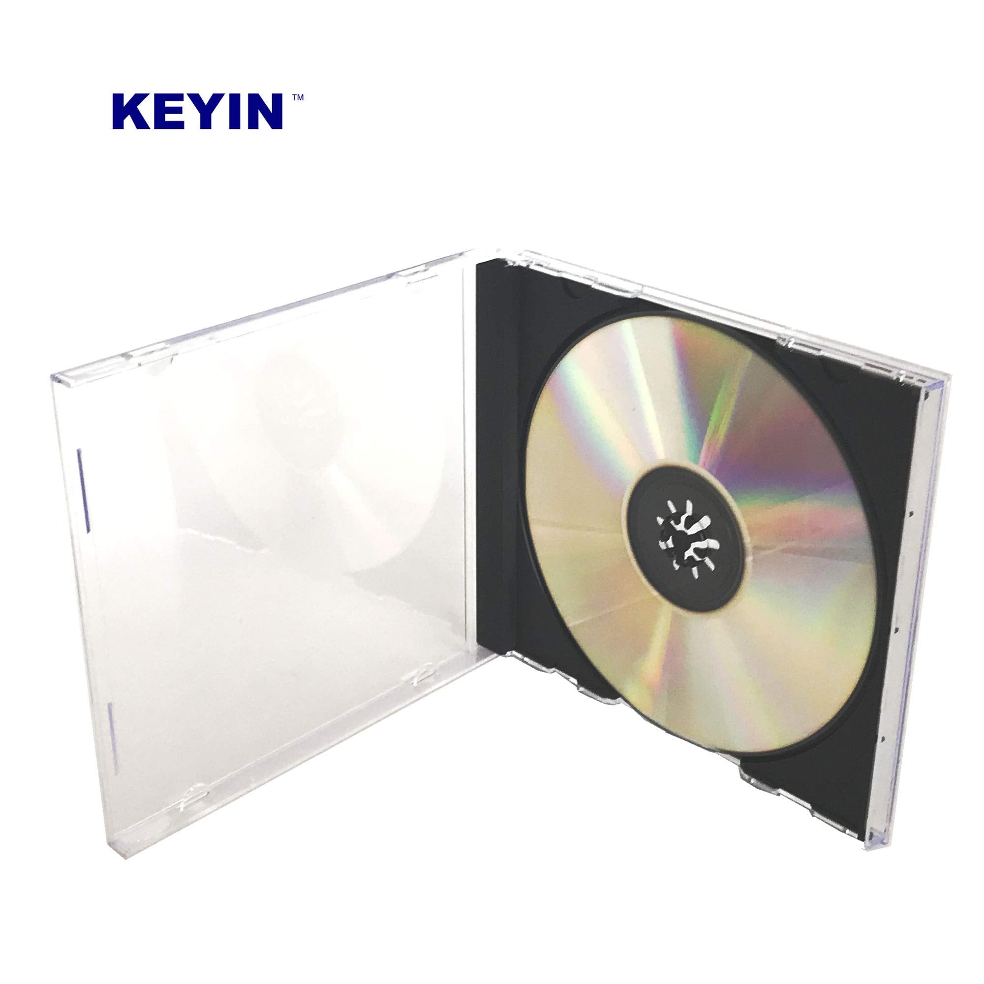 KEYIN standard black CD jewel case dimensions for compact storage