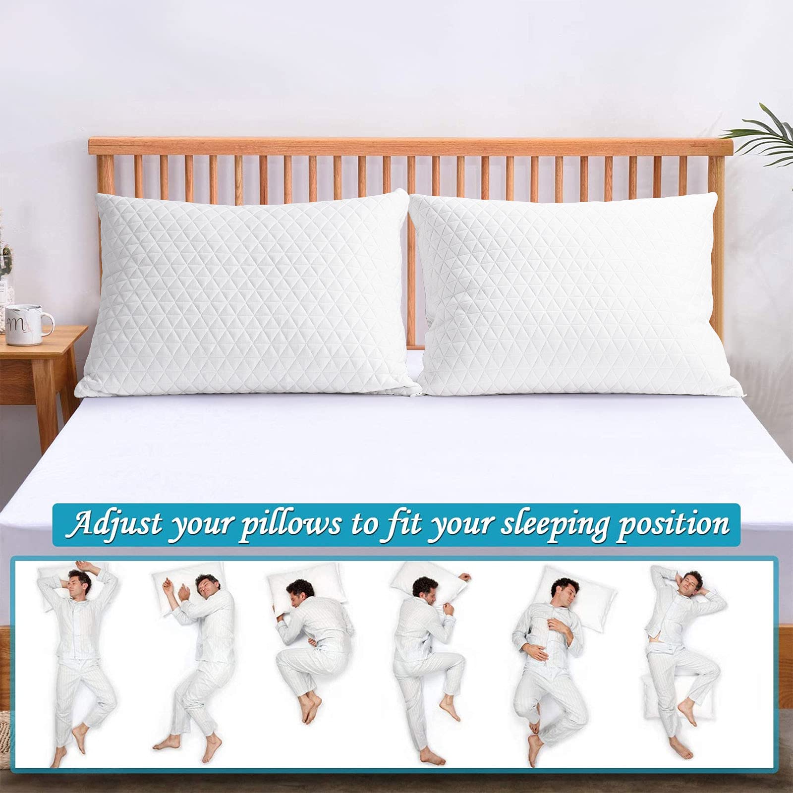 KEYOOHOME washable bamboo-rayon pillowcase provides soft, skin-friendly feel.