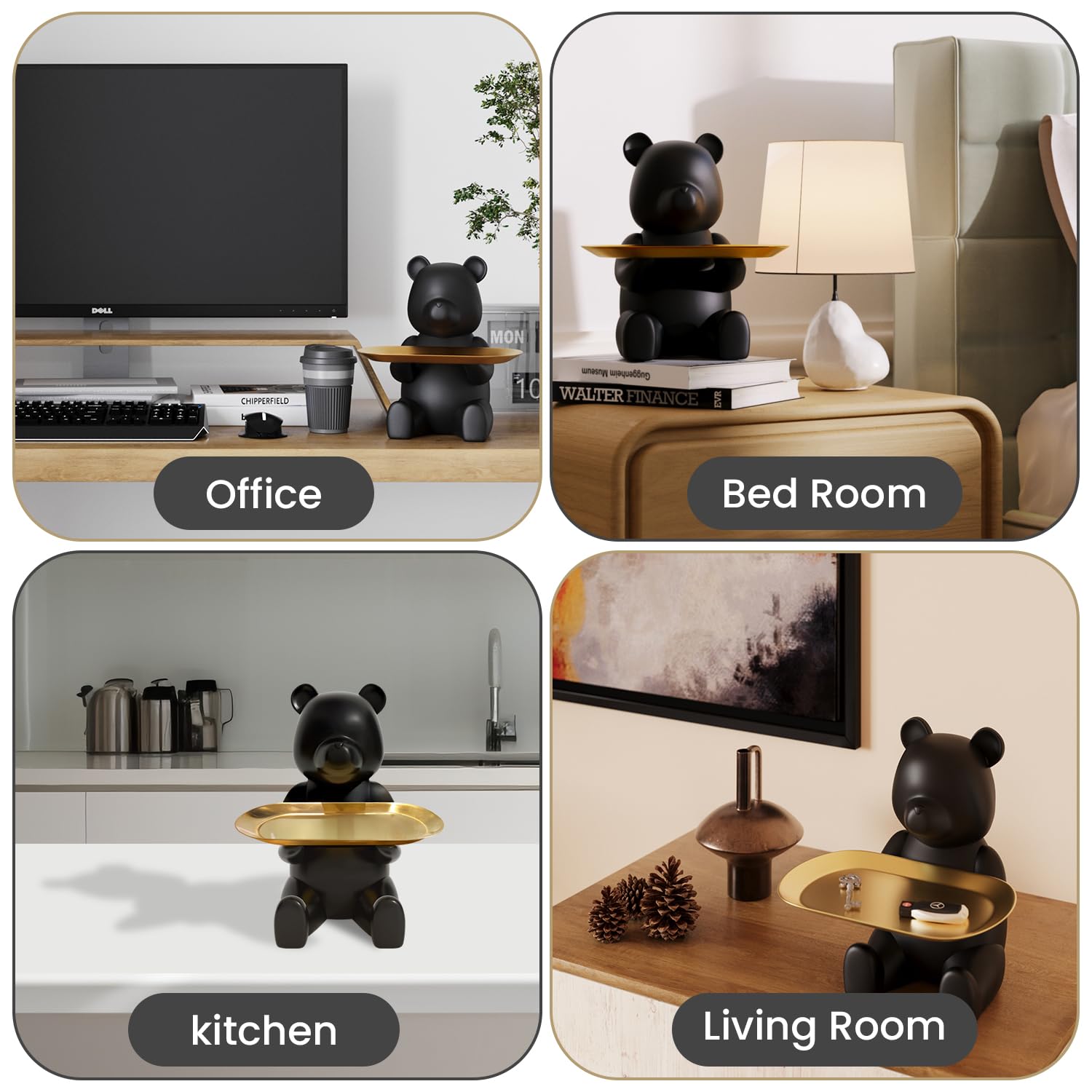 Keyper Bear sideboard decor blends contemporary and cute