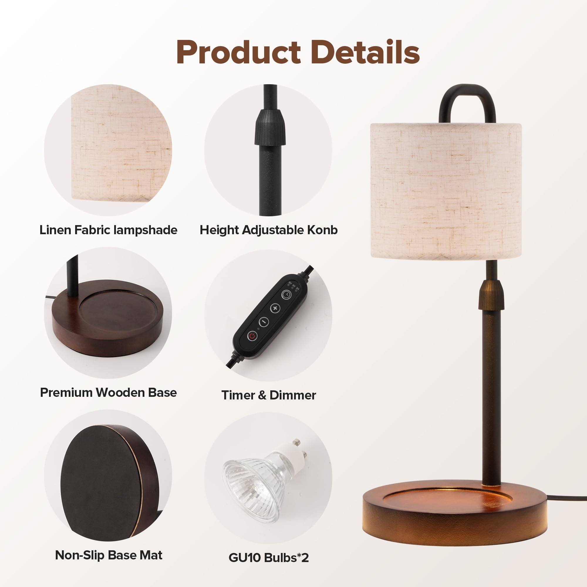 Keysays Candle Warmer Lamp in a living room setup demonstrates versatile decor.