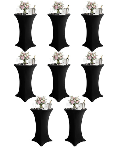 KeyWave cocktail table cover on 32x43 highboy black for polished event decor