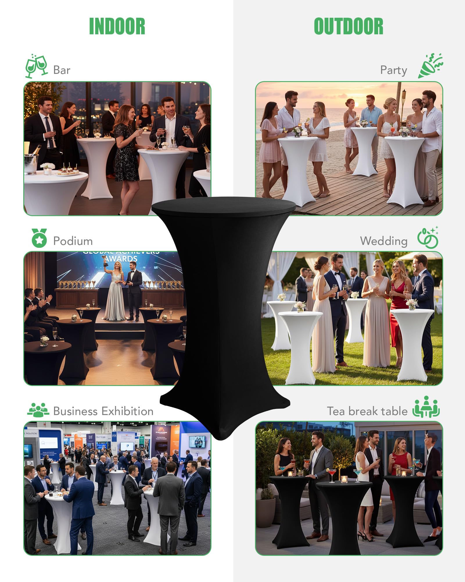KeyWave durable spandex blend for easy care and quick event setup
