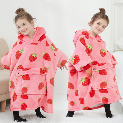 KFUBUO wearable blanket hoodie deep pockets for small treasures and essentials