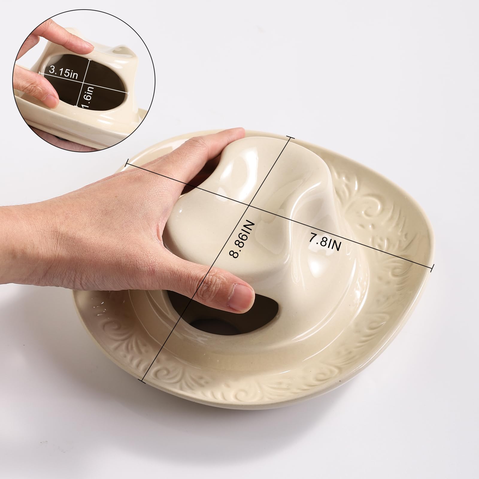 KGCCIZI Ceramic wall vase with waterproof interior for bathroom plants.