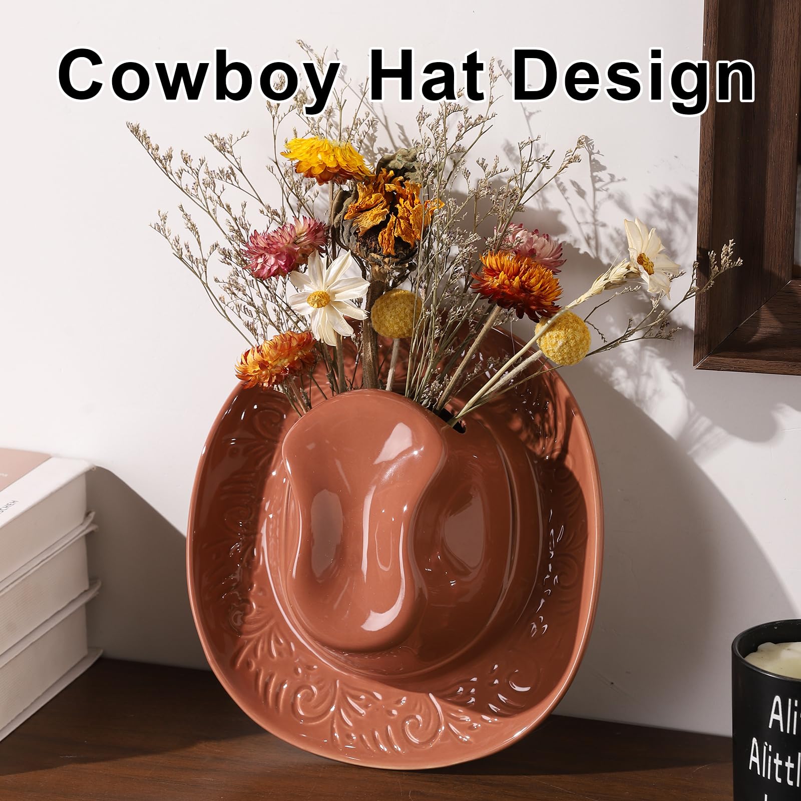 KGCCIZI versatile wall vase blends with living-room decor.