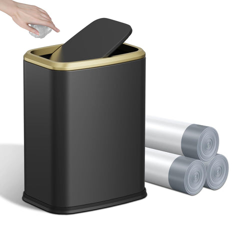 KHMMGK 8L trash can with lid, compact for under-sink spaces and small bathrooms