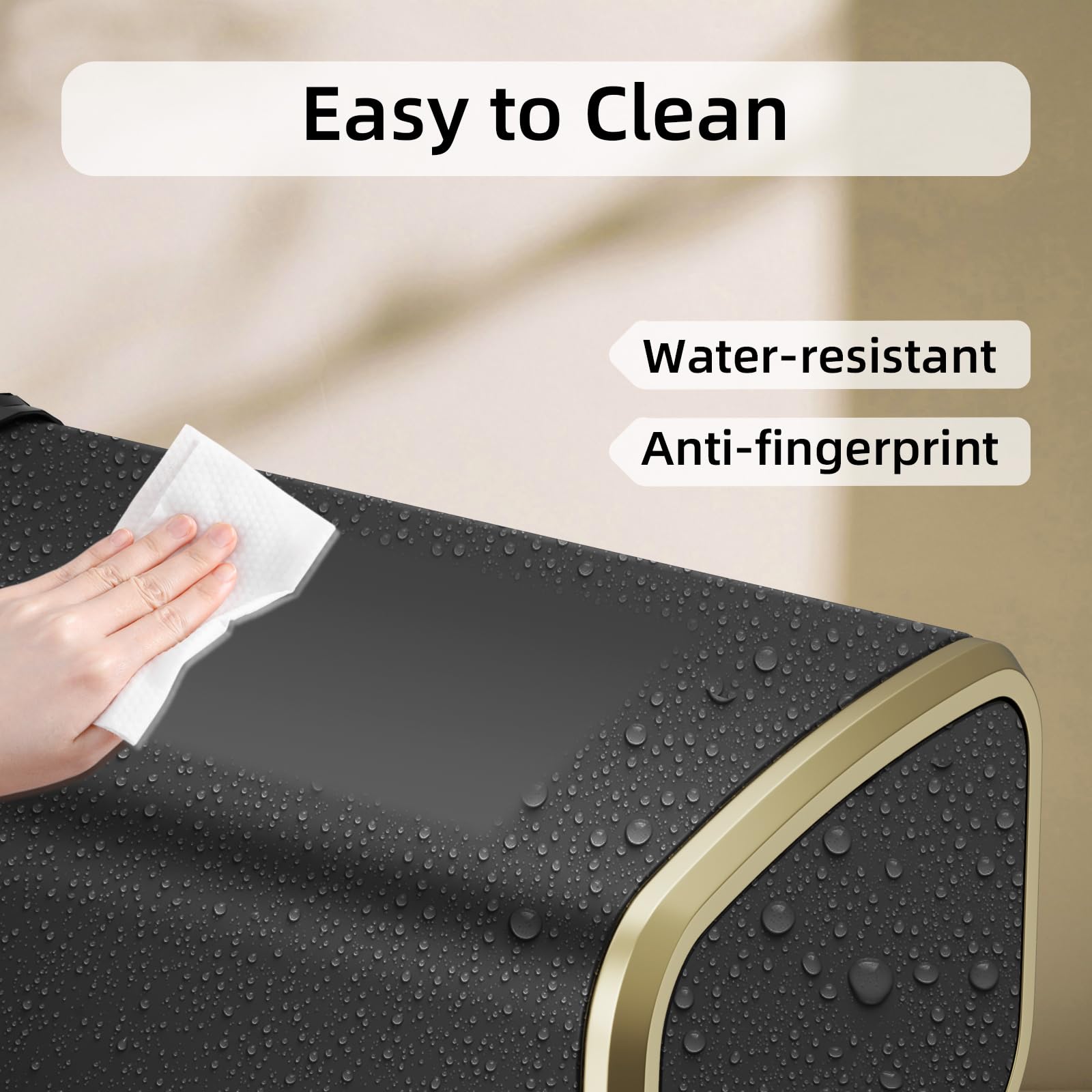KHMMGK pet-proof lid prevents rummaging, keeping spaces tidy and odor-controlled