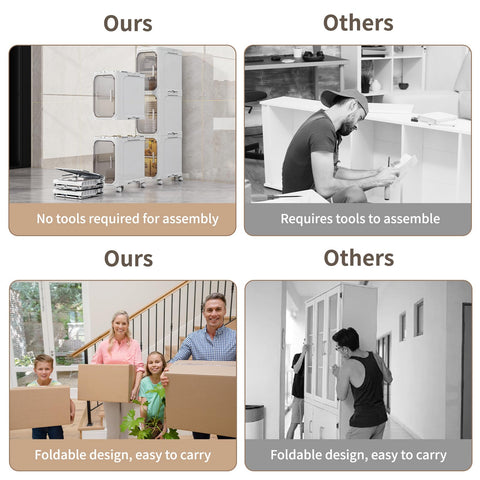 KHNR durable three-tier layout keeps items organized and accessible.
