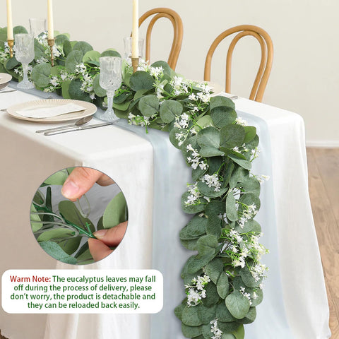Khoyime 4-pack eucalyptus garlands are reusable and low maintenance for any decor.