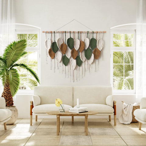 KHOYIME three-piece wooden rods enable flexible installation options.