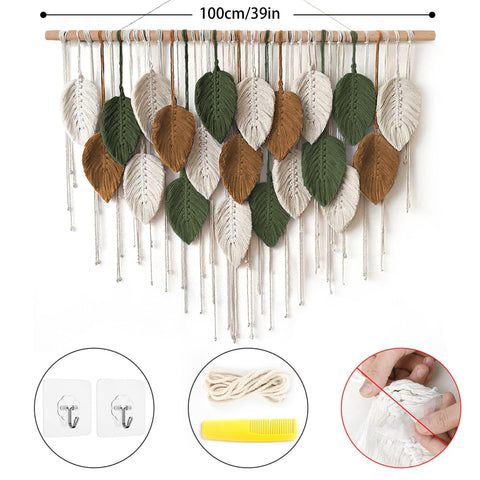 KHOYIME macrame wall hanging tassels detail highlights boho charm and movement.