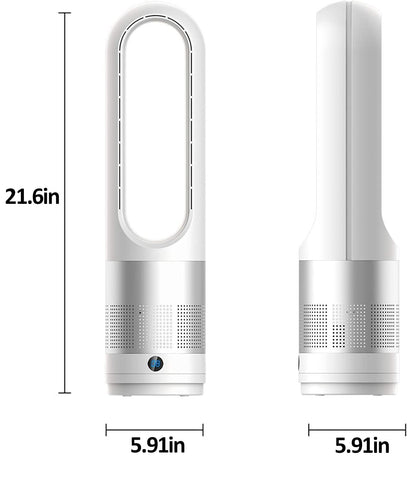 KIAMI bladeless 22-inch tower fan sleep mode, ultra-quiet operation.