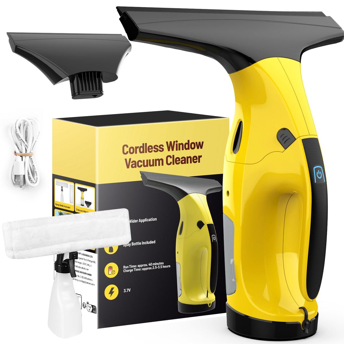 Kiato window vacuum demonstrates strong 1.1KPa suction for streak-free glass