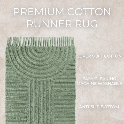 KIBAGA boho tassel rug in cream blends with decor and adds texture
