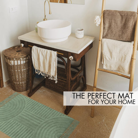KIBAGA boho tassel rug in nursery adds cozy style and machine-wash care