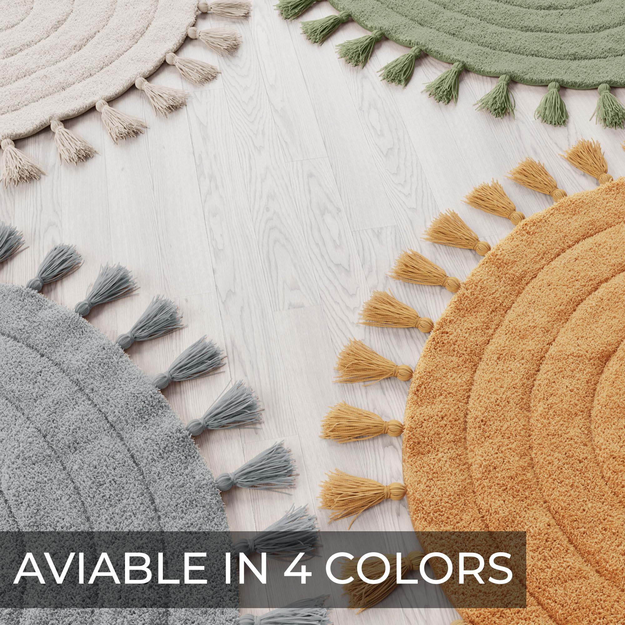 KIBAGA cozy front-vanity rug fits neatly in front of cabinets