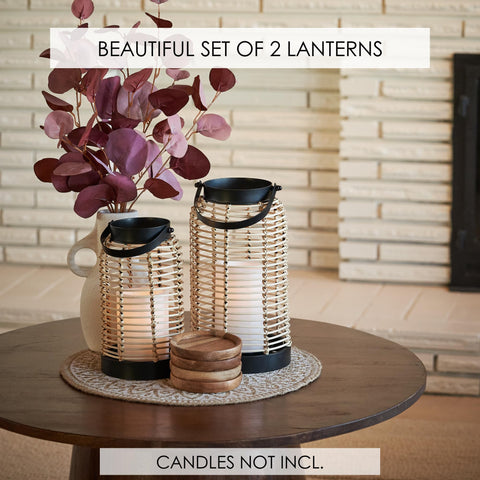 KIBAGA lantern on dining table setup, soft ambient light